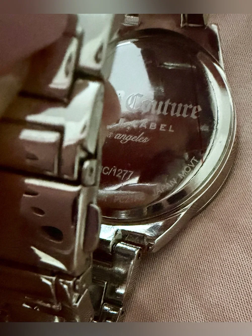 Juicy Couture Silver Band Glitter Ombre Rainbow Dial Women’s Watch in Gift Box